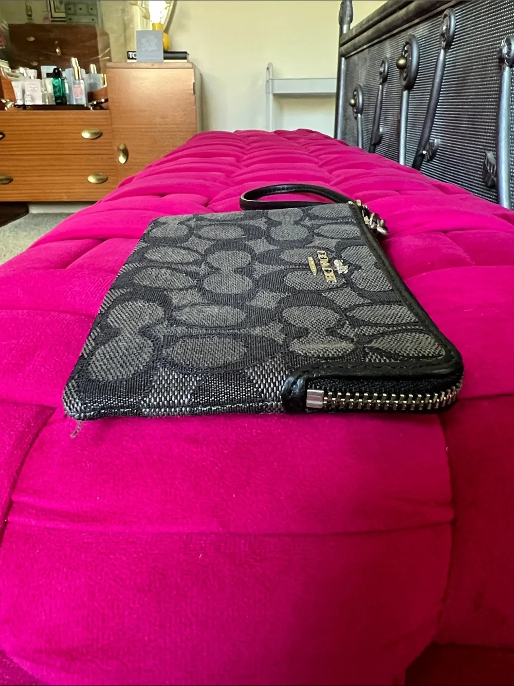 Coach Corner Zip Wristlet